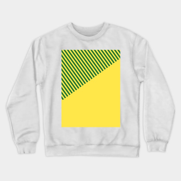 Norwich City 1989 - 1992 Retro Green & Yellow Stripes Crewneck Sweatshirt by Culture-Factory